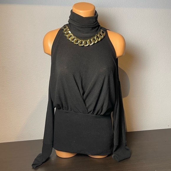 𝅺ARDEN B Long Sleeve Turtleneck with Attached Necklace Size L - Picture 1 of 5
